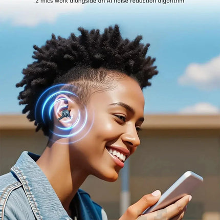 Open Ear Earbuds, Clip-On Earbuds Wireless Bluetooth, Ear Clip Bluetooth Headphones, Lightweight Comfort, Ergonomic Secure Fit