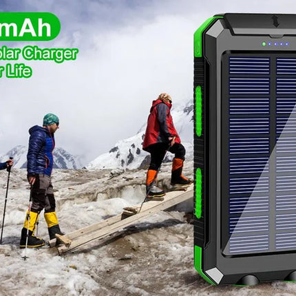 Solar Power Bank 80000mAh Portable Charging Poverbank External Battery Charger Strong Light LDE Light for All Smartphones