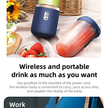 Portable Blender Bottle Electric 6 Blades Multifunction Juice Blender Fresh Juice Smoothie Blender Ice CrushCup Food Processor