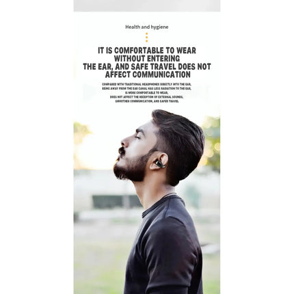 Ultra Open Ear Earbuds - Ergonomic Clip-On Earbuds, Small Bone Conduction Over-The-Ear Headphones with Waterproof Design, Perfec