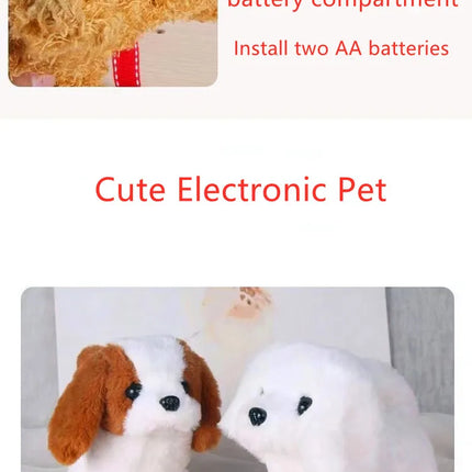 Baby Toy Dogs That Walks and Barks Tail Wagging Plush Interactive Electronic Pets Puppy  Montessori Toys for Girls Toddlers Kids