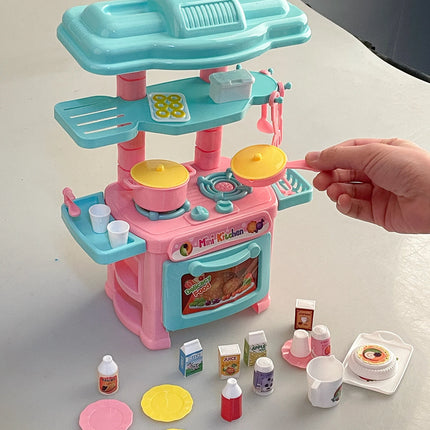 Miniature Kitchen Cooking Set Kid Toys, Food Drink Pop Cans Pretend Play Mini Kitchen Game Accessories Set House Games Gifts