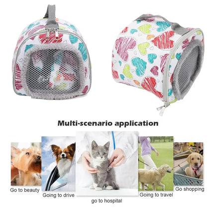 Pet Carrier Convenient Hamster Rabbit Chinchilla Hedgehog Dutch Pig Case Handbag Small Pet Breathable Warm Travel Carrying Bag