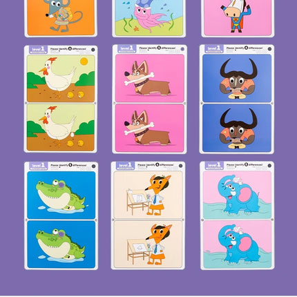 Kid's Find Difference Drawing Circle Game Learning Educational Children Training Concentration Activities Toys for Birthday Gift