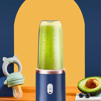 Portable Juicer Cup Smoothie Blender 6 Blade Blender Bottle  Household Fruit Juicer Cup USB Rechargeable Juicer Kitchen Tool