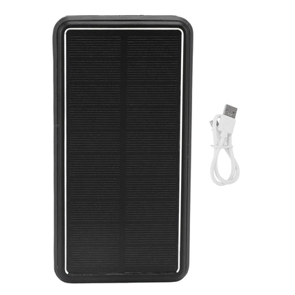 Solar Power Bank 50000mAh Aluminum Alloy USB Portable Charger Battery Pack with LED Light for Outdoor Camping Emergency