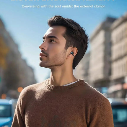 Open Ear Earbuds, Clip-On Earbuds Wireless Bluetooth, Ear Clip Bluetooth Headphones, Lightweight Comfort, Ergonomic Secure Fit