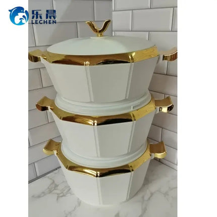 Design Food Warmer Casserole 3 Pcs Set 2/2.5/3L Thermal Container Insulated Lunch Box for Party Hotpot