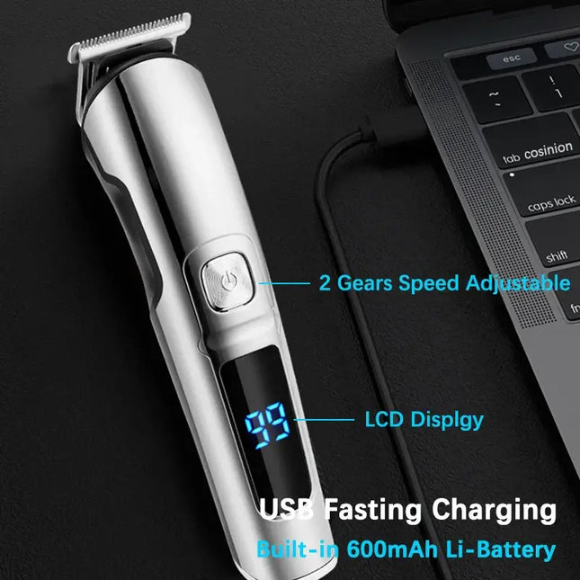 6 IN 1 Multi Grooming Kit For Men Rechargeable Beard Shaver Cordless Trimmer Hairs Cutting Clippers Body Ear Nose Hair Groomer