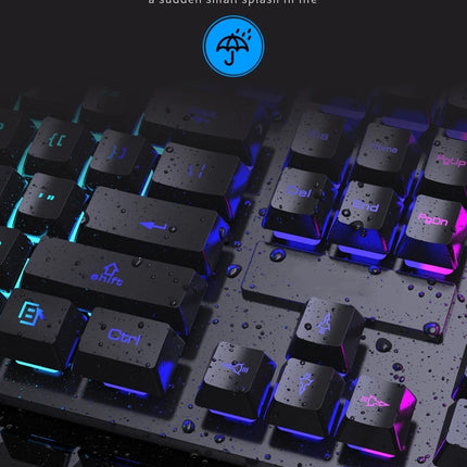 104 key Backlit Computer Keyboard Waterproof Gaming Keyboard Backlit Ergonomics Colorful Mechanical Feel Keyboard And Mouse Set