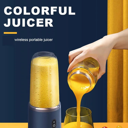 Portable Juicer Cup Smoothie Blender 6 Blade Blender Bottle  Household Fruit Juicer Cup USB Rechargeable Juicer Kitchen Tool