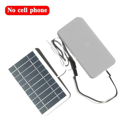 2W 5V Solar Charger Panel Portable Outdoor Solar Power Bank for Phones Waterproof Sunlight Charging USB Output for Camping