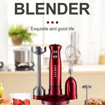 Electric Immersion Blender Hand Blender with Whisk 5 in 1 600W,304 Stainless Steel Ice Crush Blade with Whisk, Milk Frother