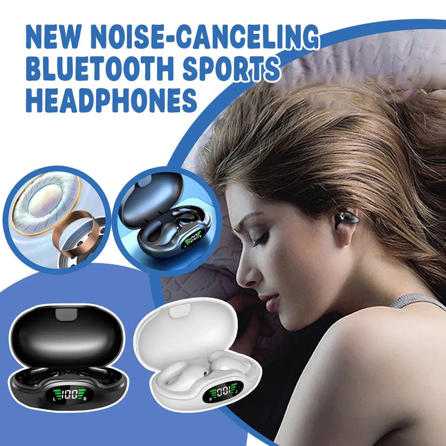 Ultra Open Ear Earbuds - Ergonomic Clip-On Earbuds, Small Bone Conduction Over-The-Ear Headphones with Waterproof Design, Perfec