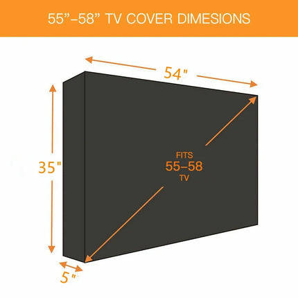 30-58 Inch Dustproof Waterproof TV Cover Outdoor Patio Flat Television Protector Oxford Cloth Coated Outdoor Dustproof