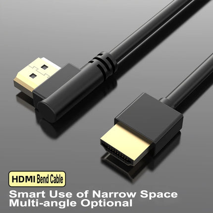 90 Degree HDMI 2.0 Cable - Graphene Enhanced for Space-Saving Installations | 8K, 3D & High Refresh Rate Aux Cable  Hdmi Cable