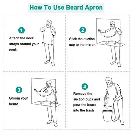 Men's Beard Shaving Apron - Cleaning Bib for Hairdressers and Shavers - Perfect Gift for Grooming and Hygiene