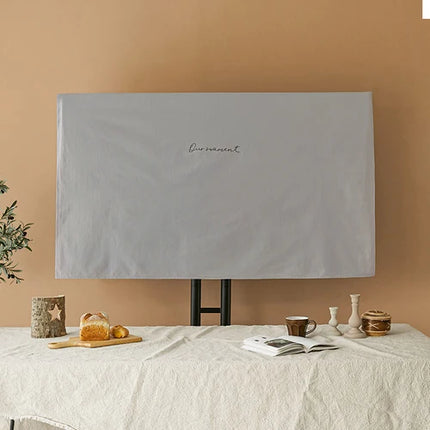 100% cotton TV dust cover LCD high-end TV cover dustproof cloth for 55 inches, 65 inches, 43 inches,75 inches