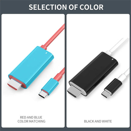 Type C to HDMI Cable for Game HDTV with 4K 1080P 100W PD Charging Compatible with Laptop,Tablet, MobilePhone,SteamDeck