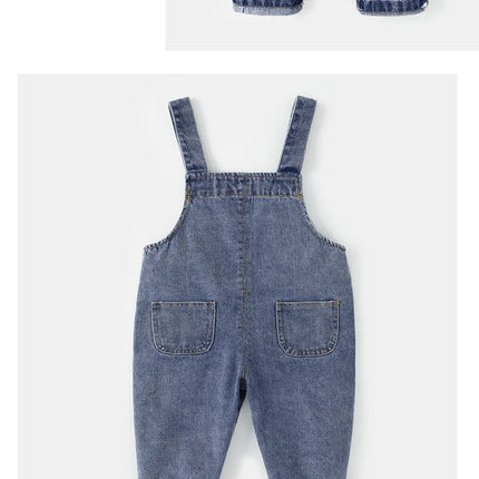 MILANCEL New Arrival Children Clothes Baby Girls Boys Overalls Solid Brief Style Toddler Denim Overol Jumpsuits