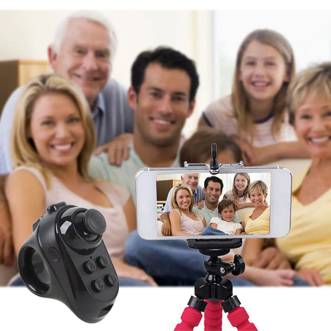 Ring Shape Bluetooth VR Remote Controller Wireless Gamepad Joystick for Turning Tablet Laptop Smartphone Selfie Page Flipping