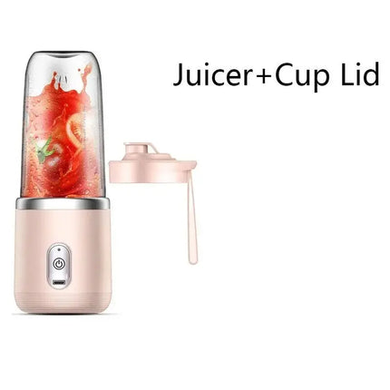 Portable Juicer Cup Smoothie Blender 6 Blade Blender Bottle  Household Fruit Juicer Cup USB Rechargeable Juicer Kitchen Tool