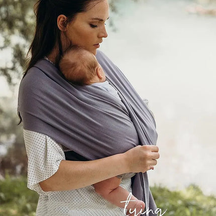 Cotton Baby Wrap Carrier Newborn to Toddler Stretchy Cotton Travel Baby Wrap Carrier Baby Sling 0-36 Months