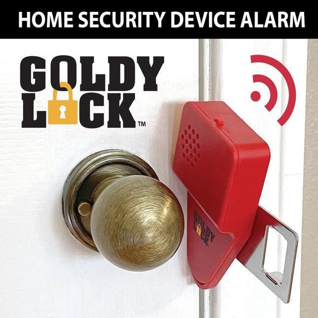 Goldy Lock 2-In-1 Portable Door Lock and Alarm Providers Home, Travel Security Privacy. Prevent Entry to Home, Apartments, Hotels, Dorms & Rentals.
