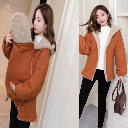 Winter Pregnant Clothes Maternity Baby Carrier Hoodie Sweatshirt Coat Winter Maternity Jacket Baby Shower Coat Baby Carrier Coat