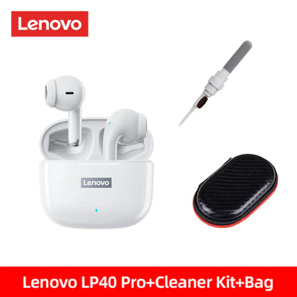 Lenovo LP40 Pro TWS Earphones - Wireless Bluetooth 5.1, Noise Reduction, Touch Control, 250mAh Battery, 2022 Model