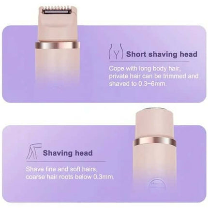 Rechargeable Electric Trimmer for Women 2in1 Hypoallergenic Electric Lady Hair Groomer Hair Removal Tool Body Shavers Gifts