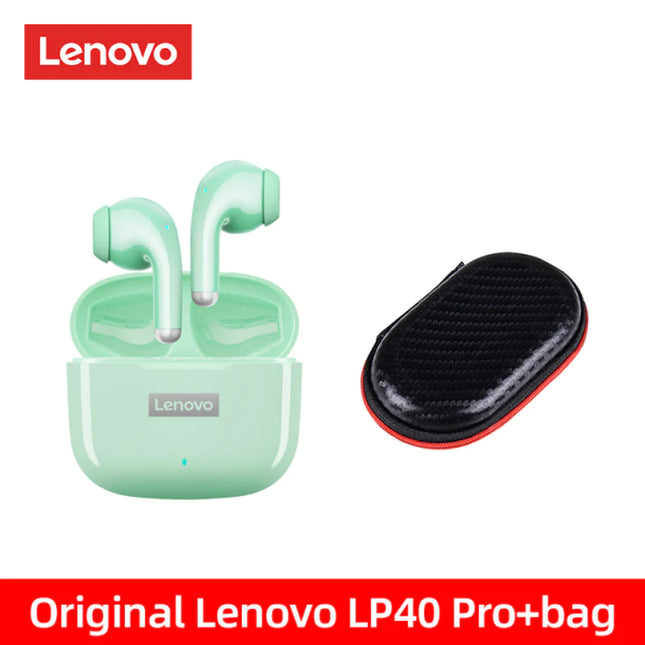 Lenovo LP40 Pro TWS Earphones - Wireless Bluetooth 5.1, Noise Reduction, Touch Control, 250mAh Battery, 2022 Model