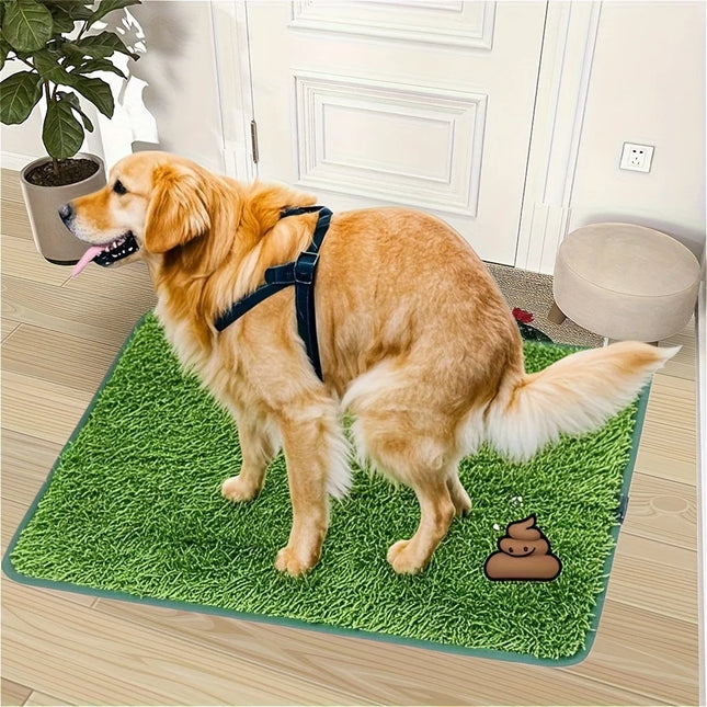 Ultimate Washable Dog Grass Mat - Reusable Odor-Control Pee Pad with Easy-Clean Design and Non-Slip Backing for Pet Training